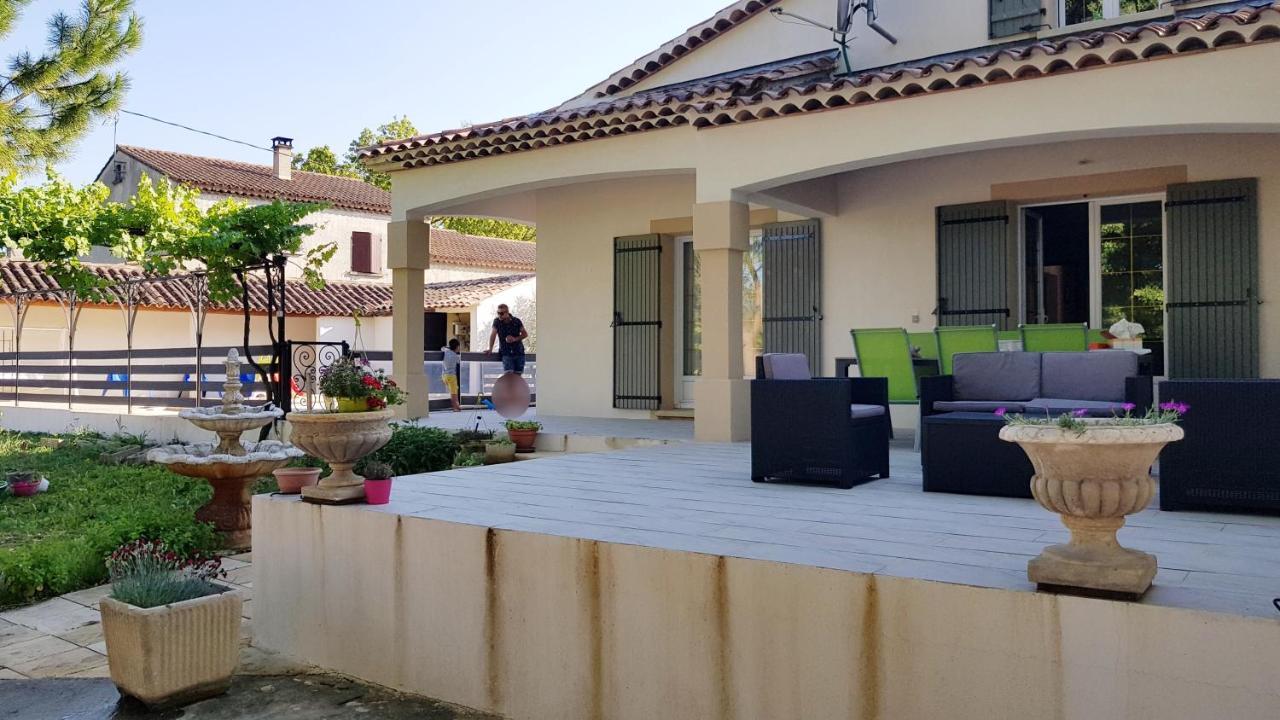 Charmante Maison Climatisee Vedene - Avignon Avec Piscine Bagian luar foto