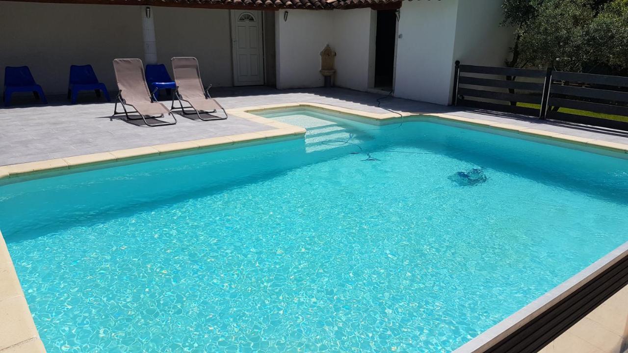 Charmante Maison Climatisee Vedene - Avignon Avec Piscine Bagian luar foto